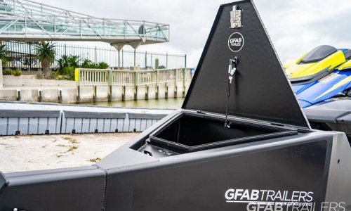 GFAB Alloy Black Single Sportski Trailer - Front Storage Box
